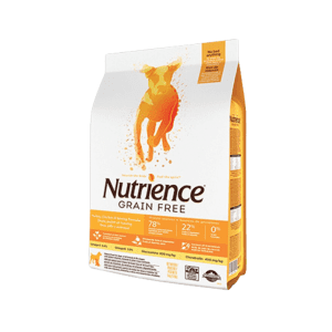 Nutrience Grain Free con pavo, pollo y arenque es un alimento super premium para perros