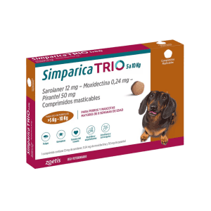 Antiparasitario interno y externo 1 Comp (dura 35 días c/u) 5 a 10 kg