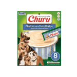 Churu Pollo Atún es un snack para perros libre de granos, sin conservantes ni colorantes artificiales, con exquisita textura cremosa y alto contenido de humedad que contribuye a la hidratación. 