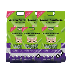 Arena Sanitaria Top-k9 Aroma Lavanda o Manzana 20 Kg (ENVÍO GRATIS)